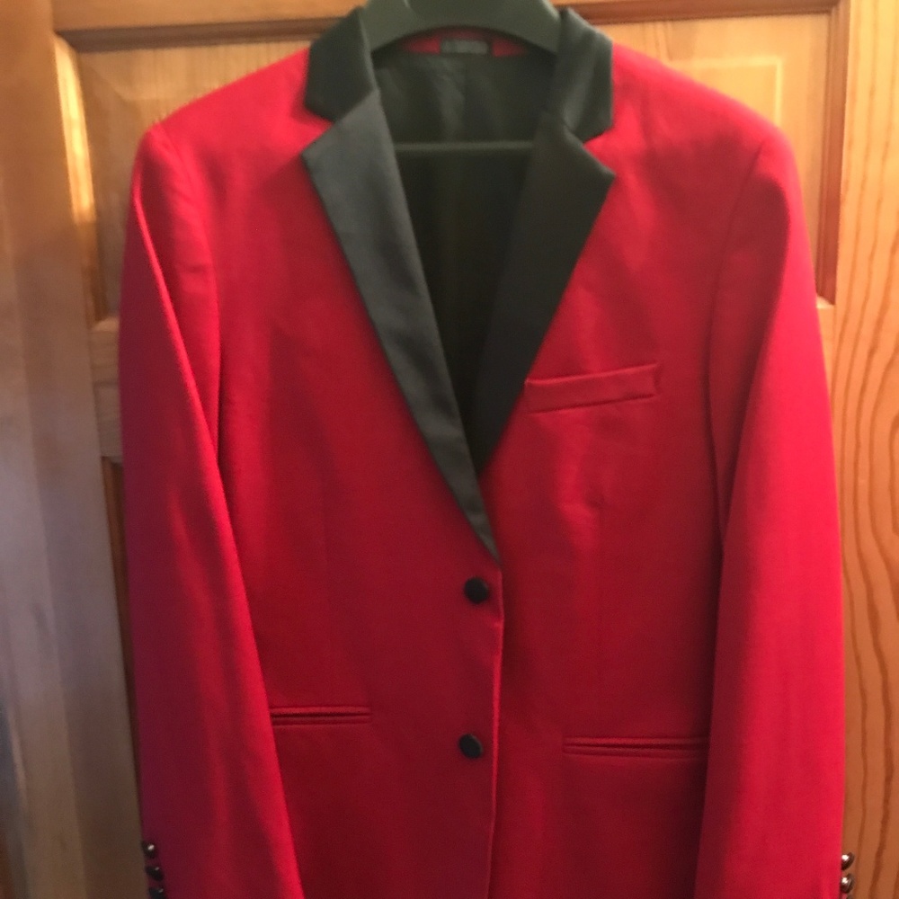 Calvin Klein Male Red Blazer 20 Regular Slim Fit